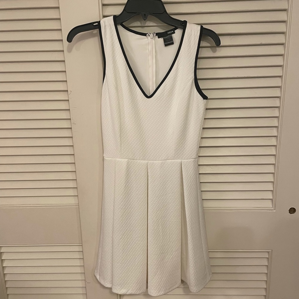 Aqua white dress